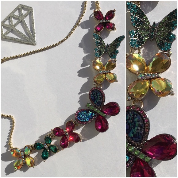 Betsey Johnson Jewelry - Brilliant Crystal Butterfly Necklace NWT